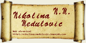 Nikolina Medulović vizit kartica